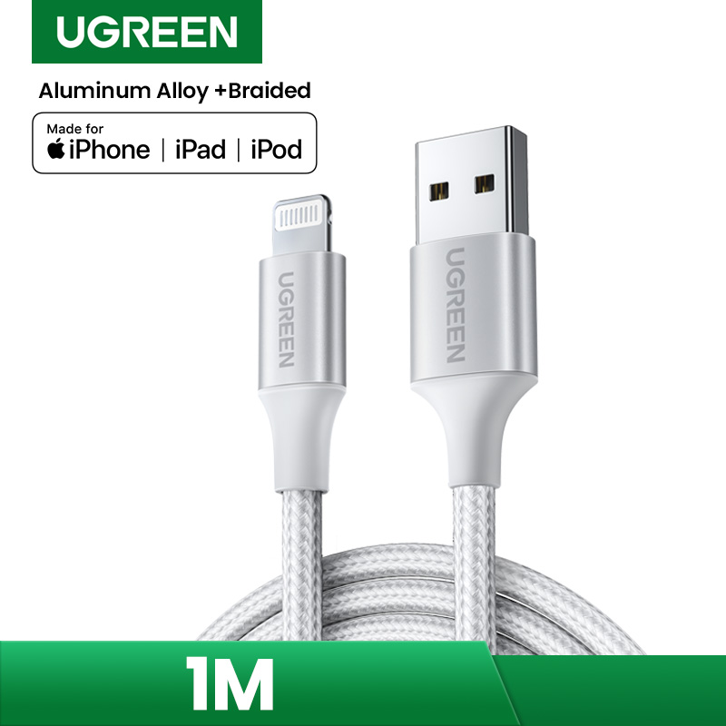 Ugreen Apple MFi Certified USB Lightning Data Cable for iPhone 12 Min 12 Pro Max X XR 11 8 7. 