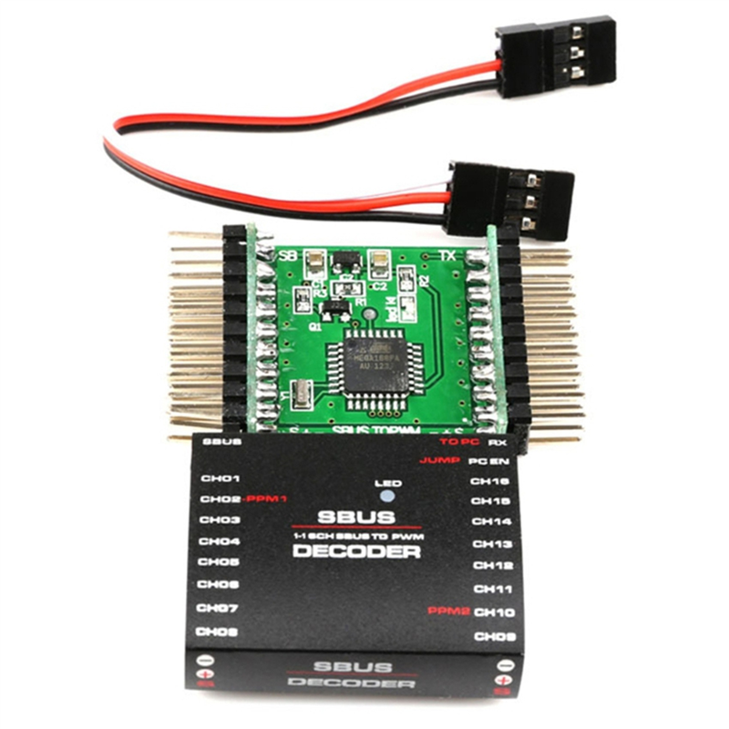 2X SBUS to 16CH PWM Converter SBUS to PWM/PPM Decoders Two Way PPM Support Conversion for Futaba Orange SBUS. 
