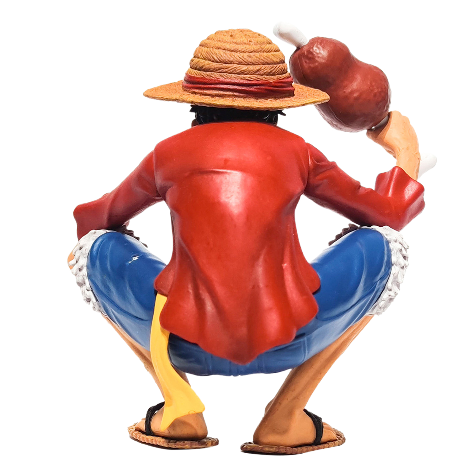 Figurine Model Wear-resistant One Piece Anime Squatting Luffy Desktop Decoration. 