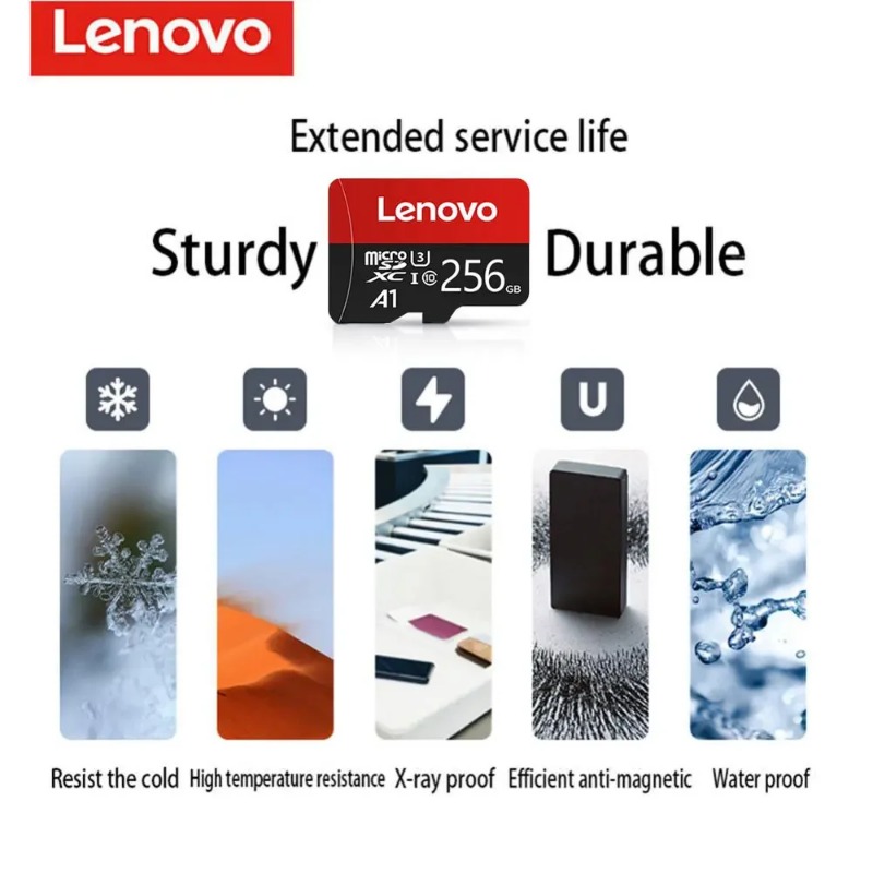 【100%Original+FREE Shipping+Ready Stock+COD】Original Lenovo SD 1TB Micro TF Mini SD Card 256GB 512GB 128gb 64GB TF Memory Flash Card for Phone/Computer/Camera Dropshipping. 