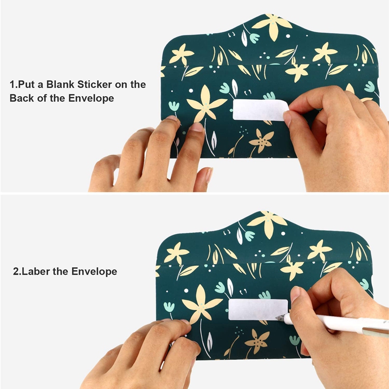 12 Pack Budget Envelopes Laminated Cash Envelope System for Money Savings with Budget Sheets for Finance Record.