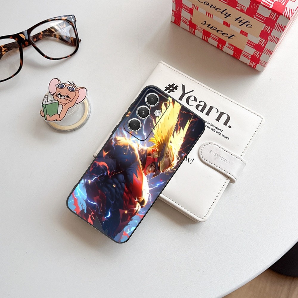 Hero All Might Mobile Cell Phone Case for Samsung Galaxy S24 S23 S22 S21 S20 S10 S9 Plus FE Ultra Lite Black Phone Cover Funda. 