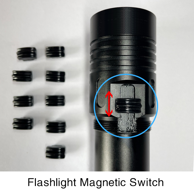 Haixnfire diving flashlight switch DV30 DV32 magnetic switching flashlight push -pull -down switch. 