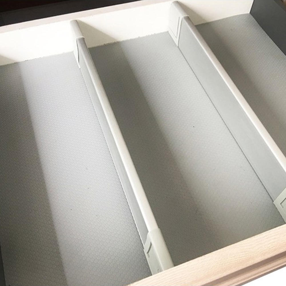 370-510MM Drawer Dividers Spring Loaded Bedroom Wardrobe Organizer Stackable Separator Aluminum Storage Baffle drawer organizers. 