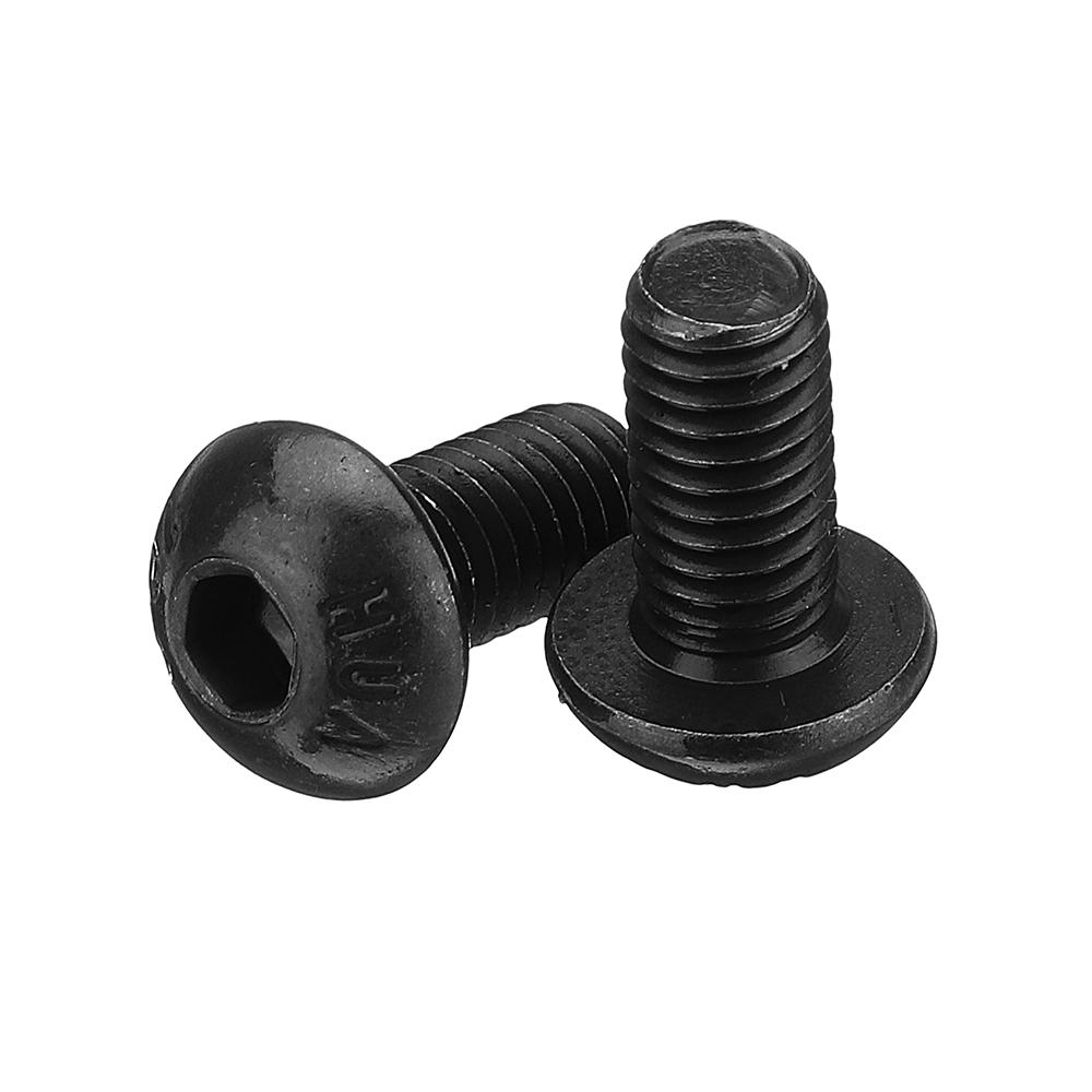 Suleve M5CH4 50Pcs M5 10.9 Grade Carbon Steel Hex Socket Button Round Screw 8mm Optional Length - 10MM. 