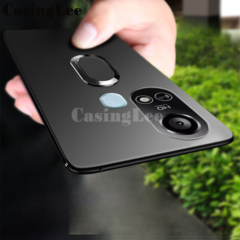 For itel A49 Play / A58 Lite Case Soft matte full Protector Shockproof Car Magnetic Holder Ring Phone Cover Casing hp itel A58 Lite / A49 Play Phone cases. 