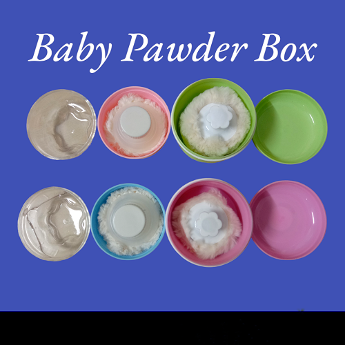 1 Ps Powder Puff Container Talcum Powder Container with Puff (Color as per stock). 