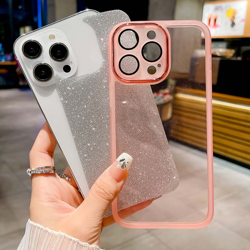 AnDyH Phone Case for Vivo Y20 2021 Y20i Y20S G Y12S 2021 Y20A Y12A Y3S Vivo 2026 V2029 V2038 V2044 V2033 V2042 V2069 V2039 V2068 V2027 V2032 High End Flash Powder Gradient Transparent All Inclusive Camera Protection Casing. 