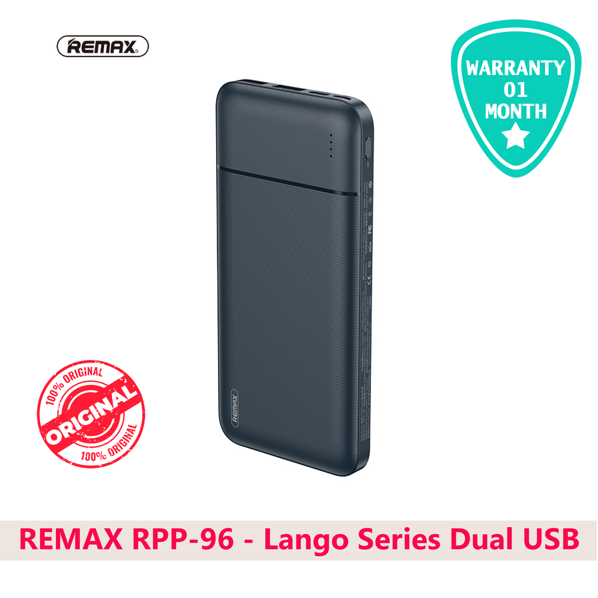 Remax RPP-96 Lango Series Dual USB Ports 10000mAh Fast Charge Power ...