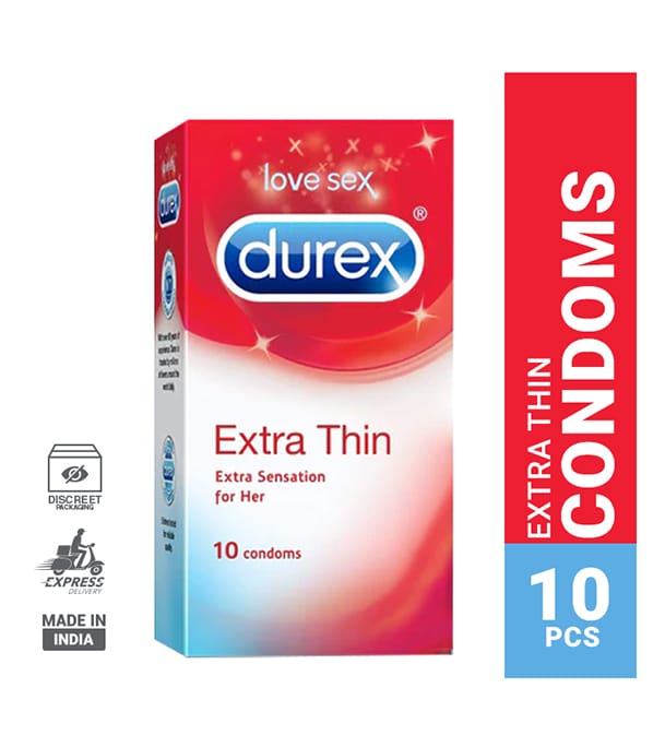 Durex Extra Thin Condom - 10Pcs Pack(Made In India). 