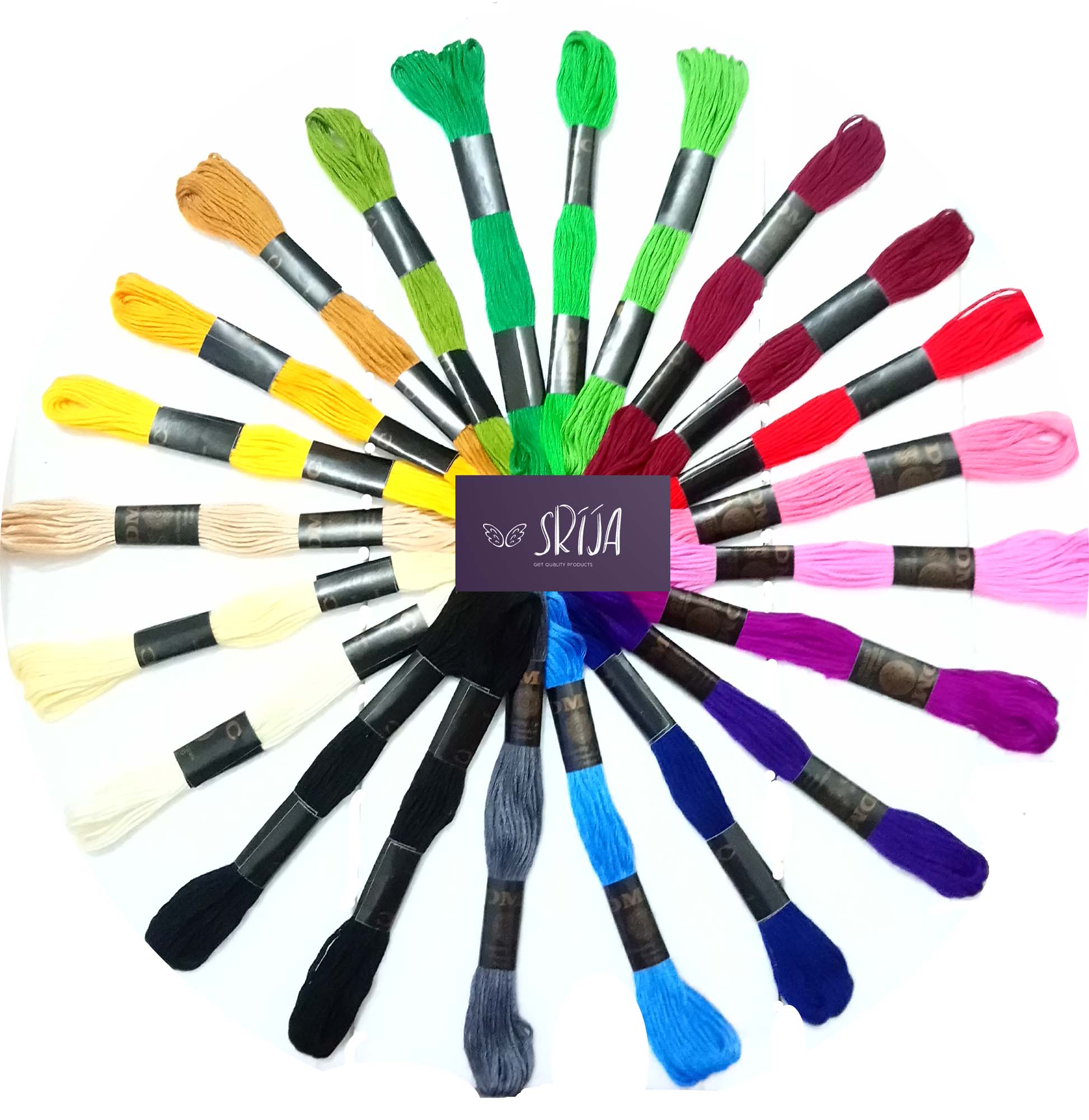 16 Pieces/Skeins Embroidery Floss Cross Stitch Thread / DMC Thread For Embroidery 6 line thread Cotton Embroidery Thread. 