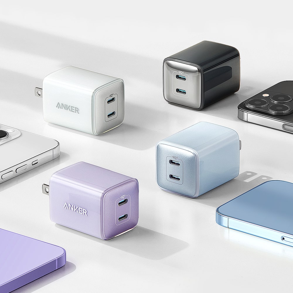 Anker Nano Pro 521 PIQ 3.0 Durable Compact Dual USB C 40W Fast Charger. 