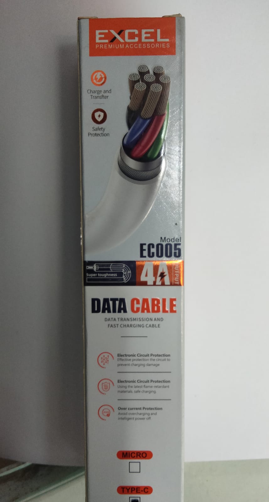 Excel Fast Data transfer cable, 4A Fast Charging USB cable, QC and PD charging adapter supported Micro USB, Type-ios,Typ-C ,type B. 
