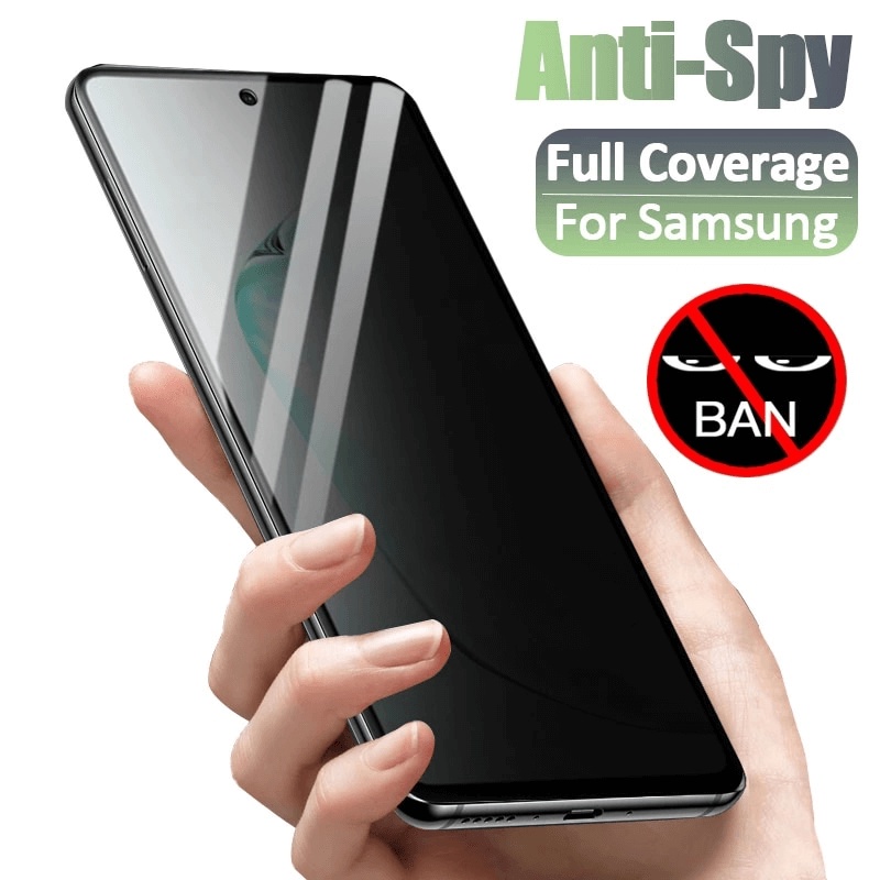 9H Privacy Glass Screen Protector For Samsung Galaxy M62 / M51 / A71 / A72 / F62 / A81 / A91 / Note 10 Lite / S10 Lite / Note 20. 