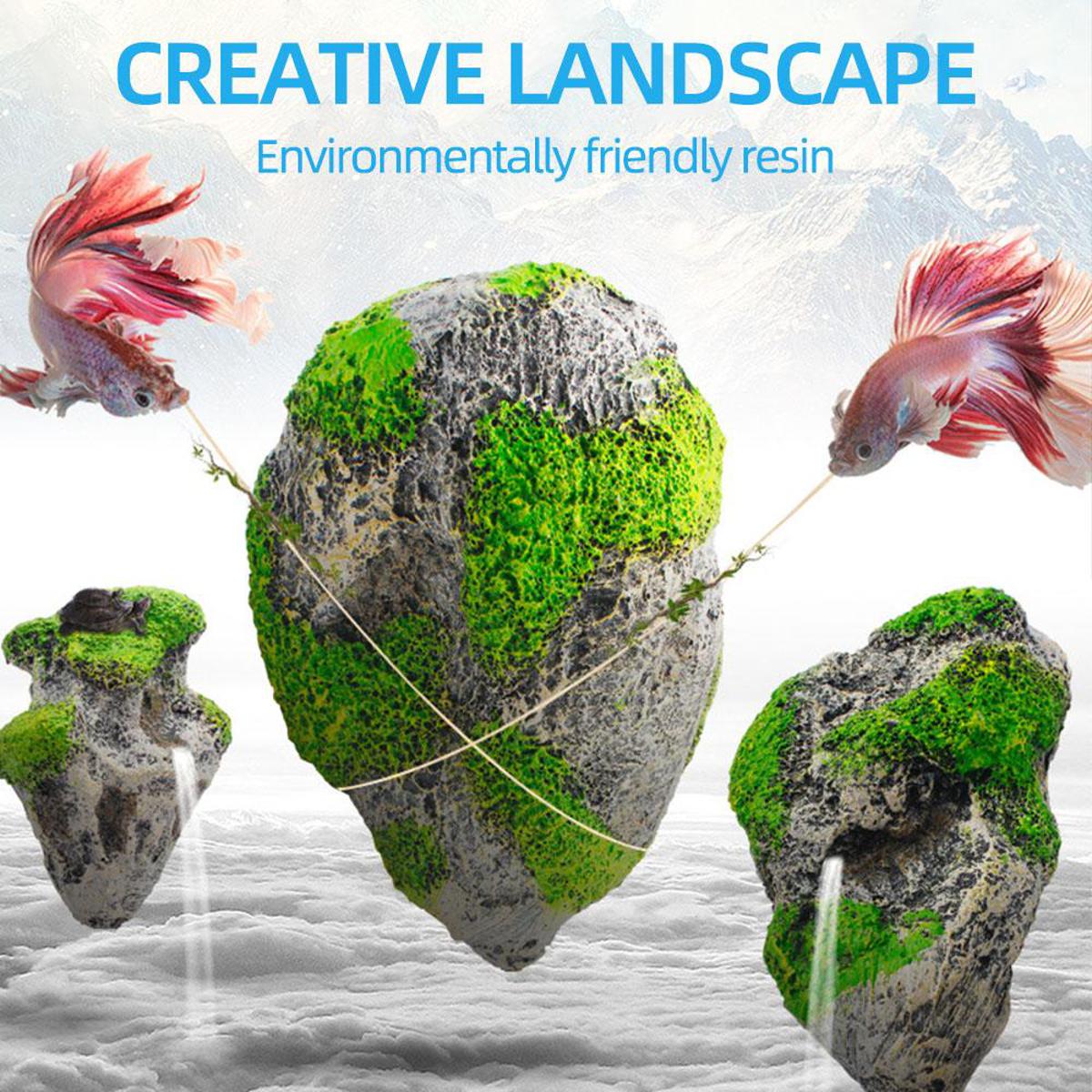 Artificial Floating Rock Aquarium Suspended Landscape Stone Pumice Fish Tank Decor