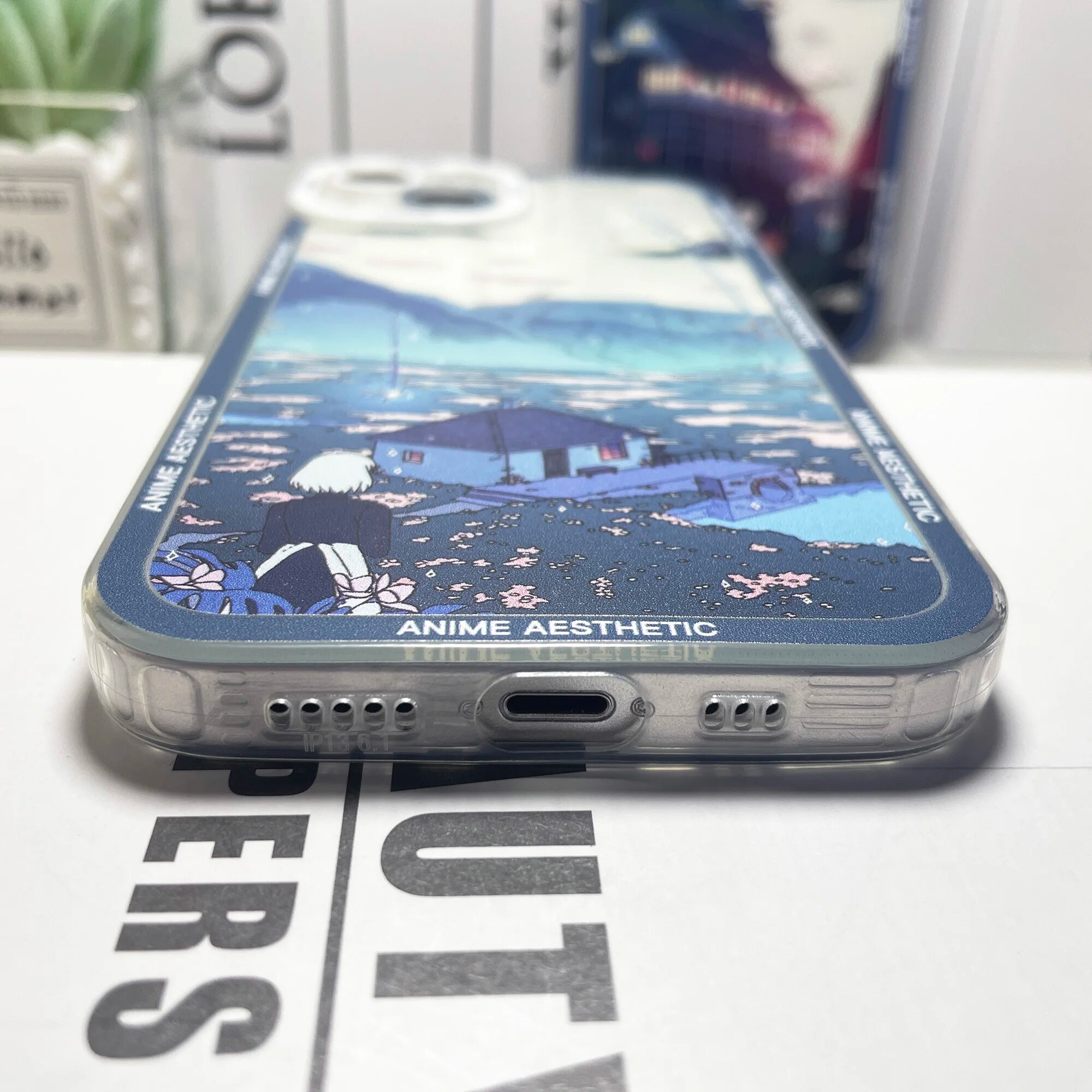 HD Printing Cute Japanese Anime Aesthetic Phone Case For iPhone 15 14 13 12 11 Pro Max Mini XS X XR SE 7 8 Plus Clear Soft Cover. 