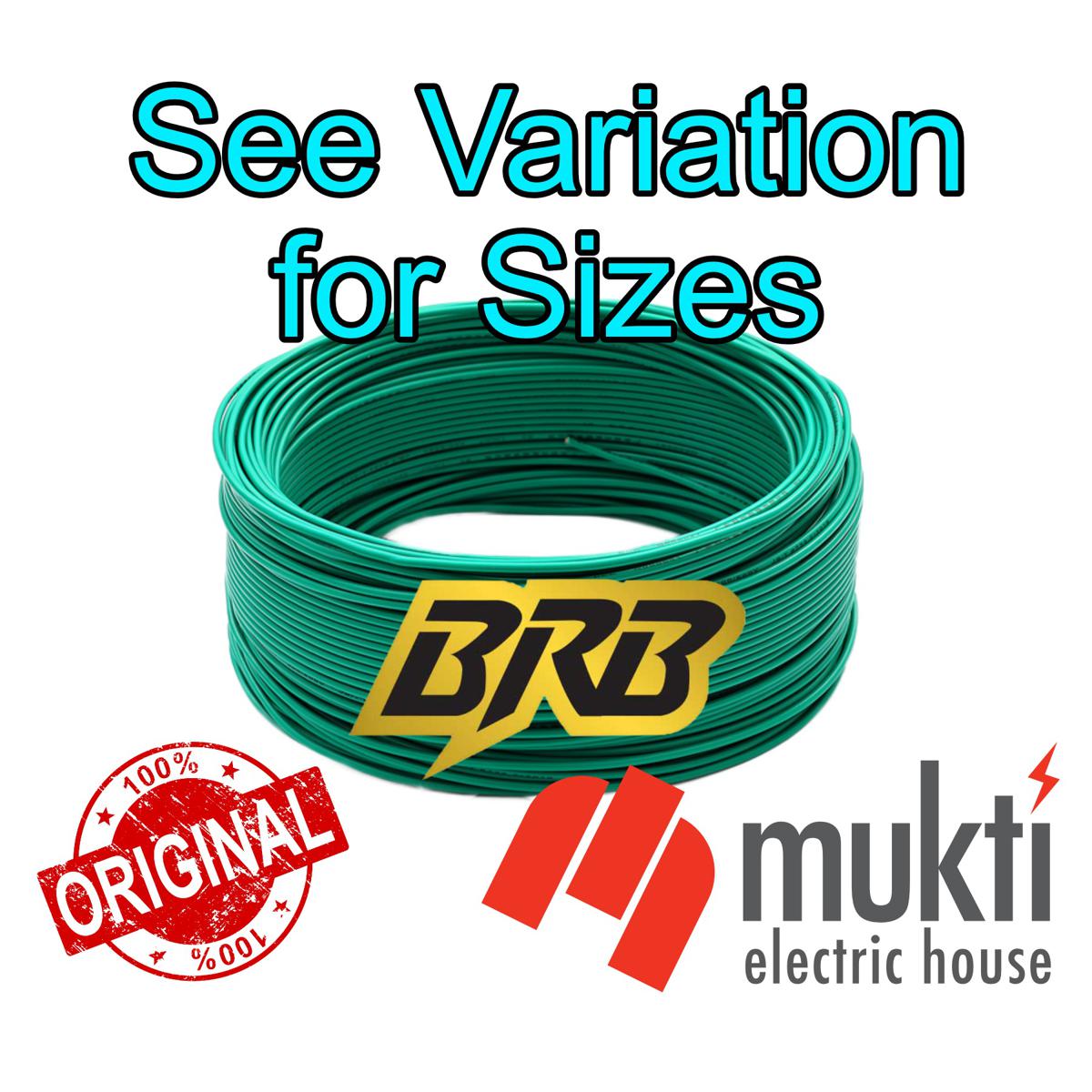 BRB Green Cable 1X1.0RE 1-W BYA FR Skin Coated Single Core PVC Insulated Non-Sheathed Wire Copper Cord 1RE 1W