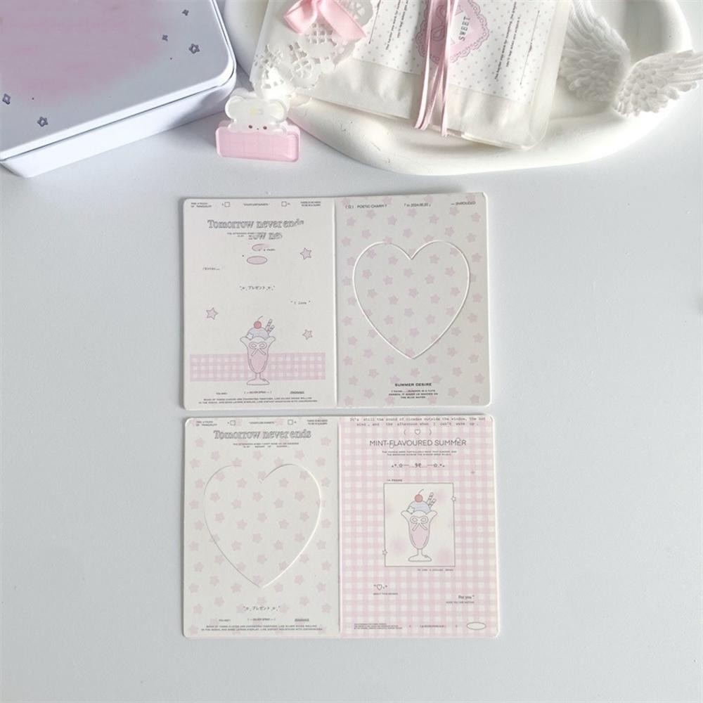 Folded Photocard Packing 3 Inch Cardboard Greeting card Mini Hollowed out Message card for Greeting Crafting DIY projects. 