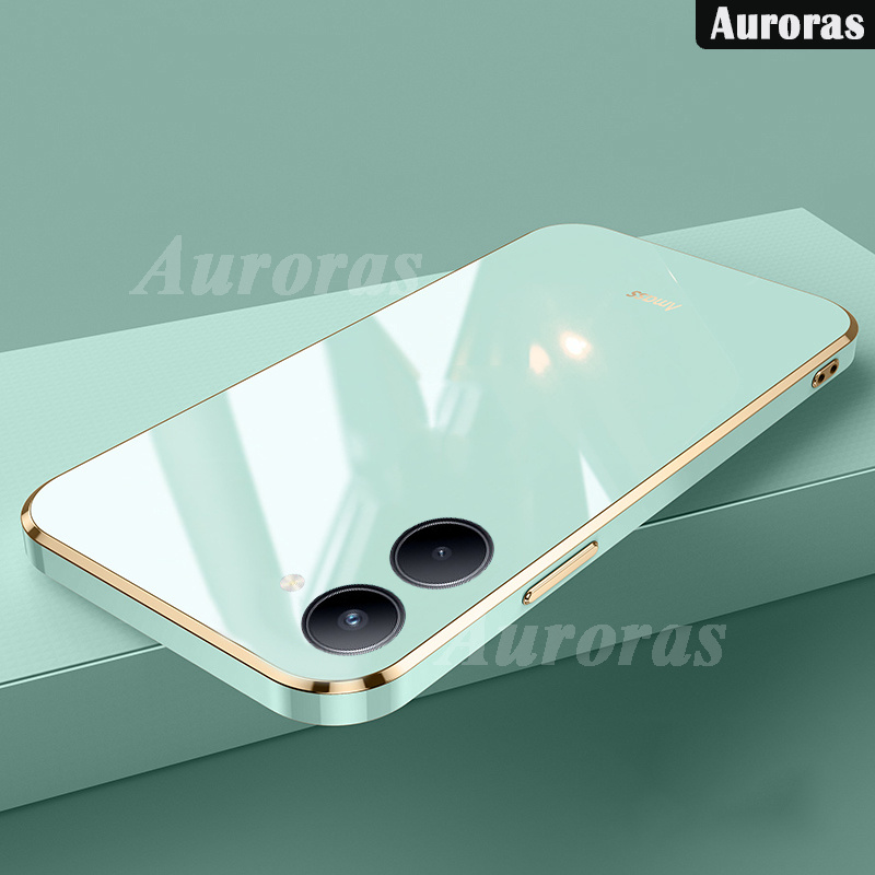 Phone cover For Vivo Y18 Y18S case shell Luxury Shockproof Straight Edge Soft TPU Double-Sided Electroplating Bumper For vivo Y18 Y18S Cases Housing. 