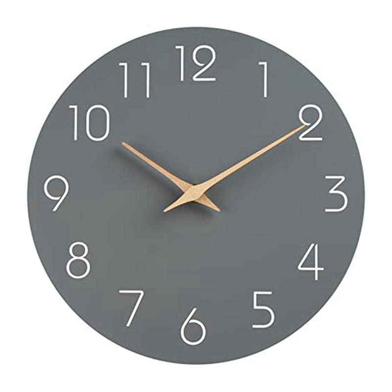 Wall Clock Silent Non-Ticking Wall Clocks Battery Operated - Modern Simple Wooden Clock Decorative Durable Easy Install Easy to Use. 