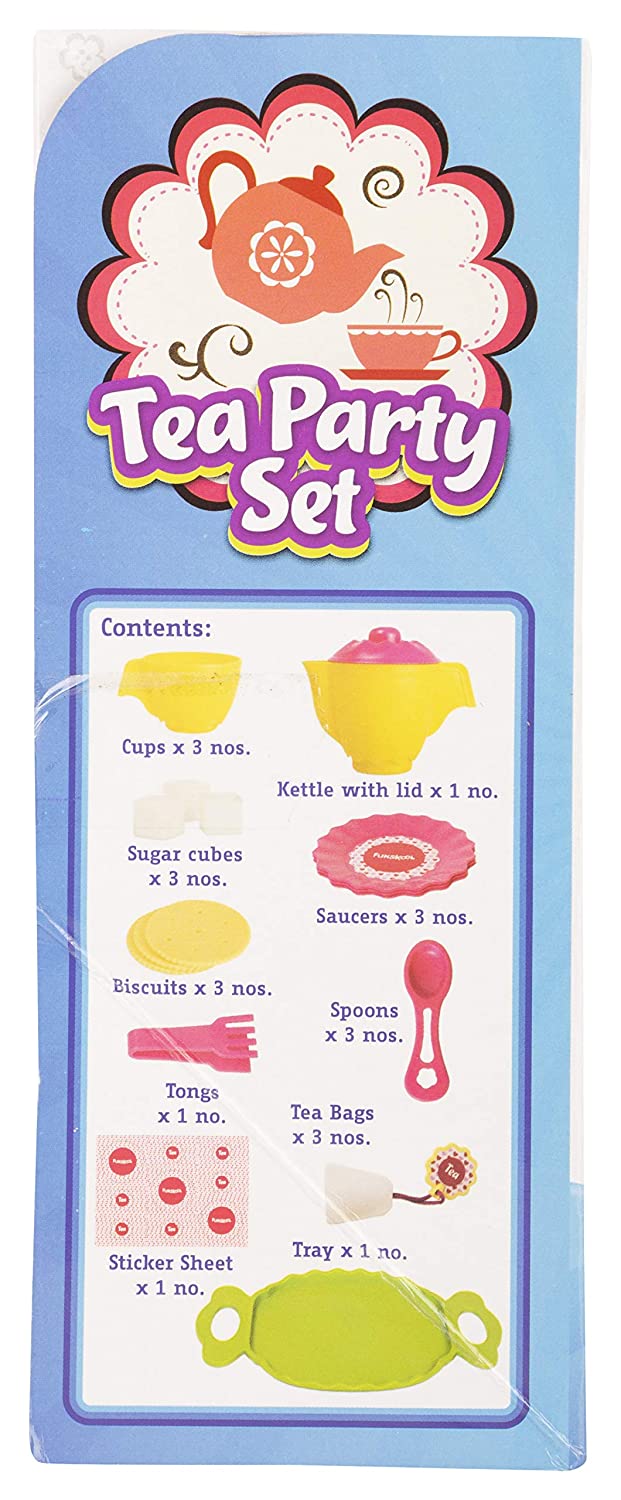 Giggles - Tea Party Set 22 Piece Colourful Pretend and Play  Language and Social Skills Role Play. 