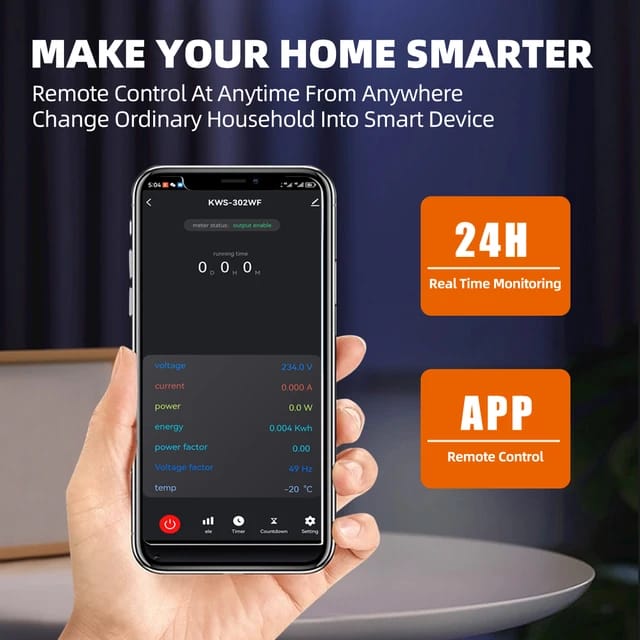 TAXNELE TUYA WiFi 2P 63A Smart Power Meter Over Under Voltage Protection Relay Switch Circuit Breaker Energy kWh Temperature Meter Smart Life. 