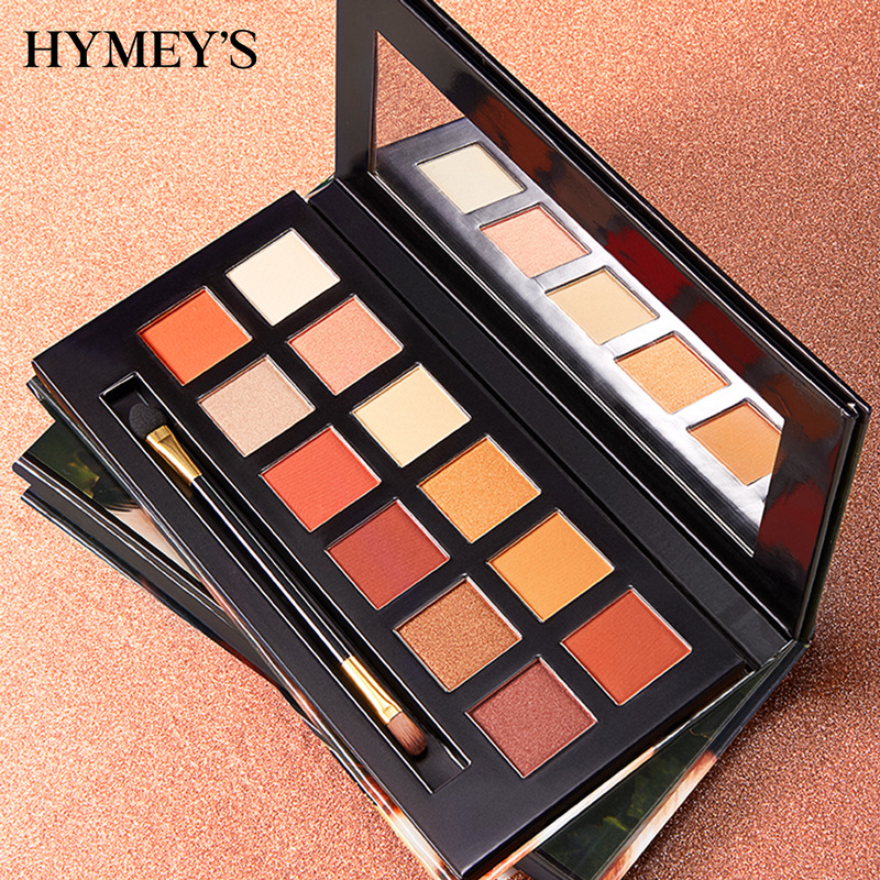 Image beauty jungle twelve-color eyeshadow palette with beautiful color and luster, not easy to remove makeup, eye shadow cosmetics makeup wholesale