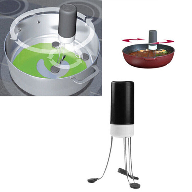 Automatic Kitchen Pot Stirrer Auto Hands Free Stirer Electric Mini Whisk Mixer Easy to Use. 