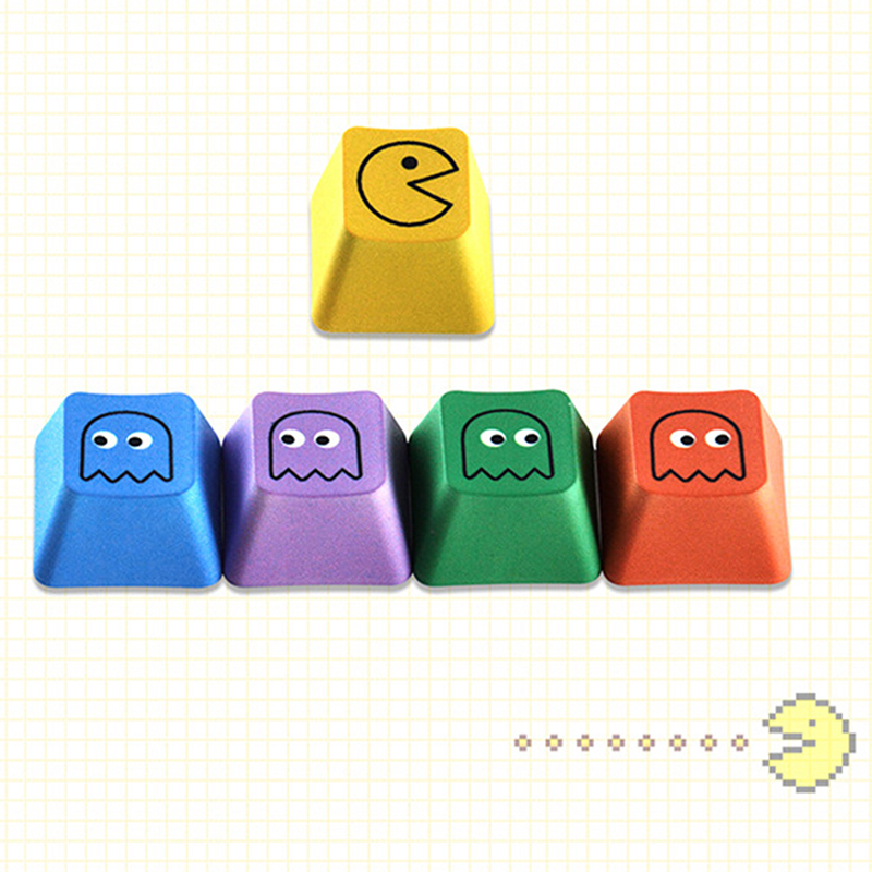 5pcs/Set Pbt Color Super Mario Keycap Personalized Supplement Mechanical Keyboard Keycap For Mechanical Gaming Keyboard Gamers Computer Cute Cartoon Switch Key Cap. 