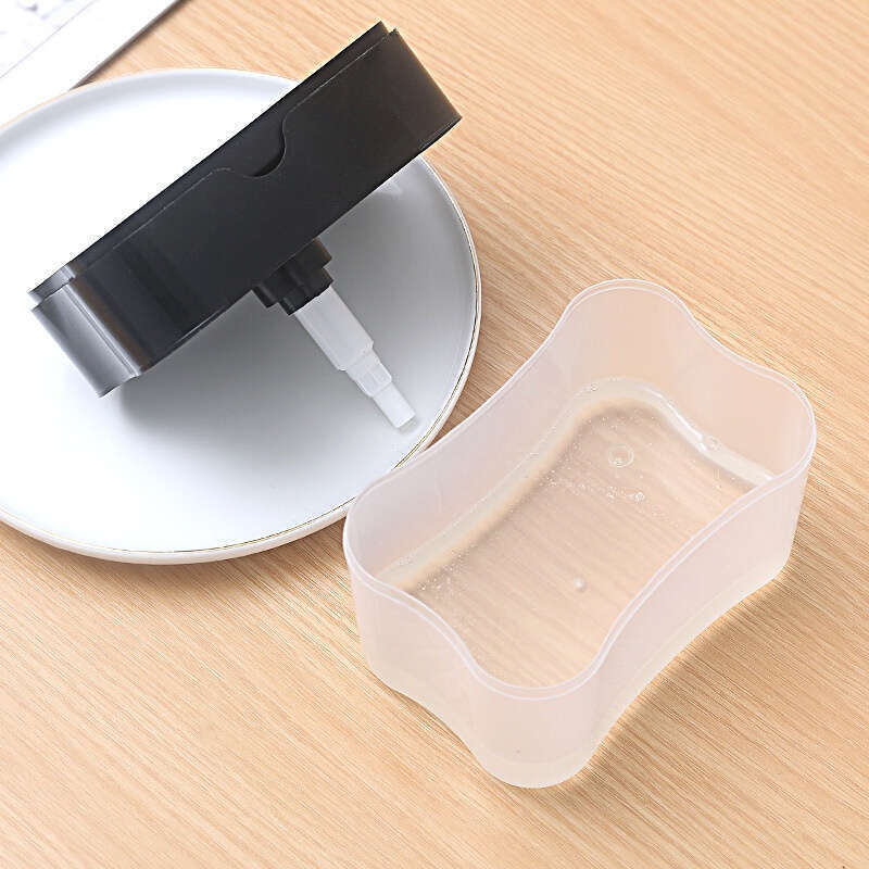 2 in 1 Premium Kitchen Manual Press Liquid Soap Pump Dispenser Washing Sponge Dish Wash. 