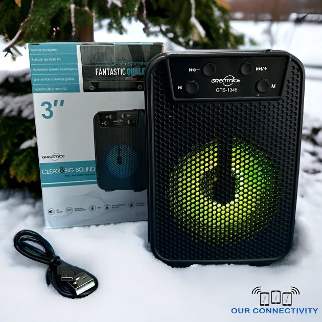 GREATNICE GTS-1345 Bluetooth/USB/TF Card Supported Speaker With FM Radio & Lightning Effects. 