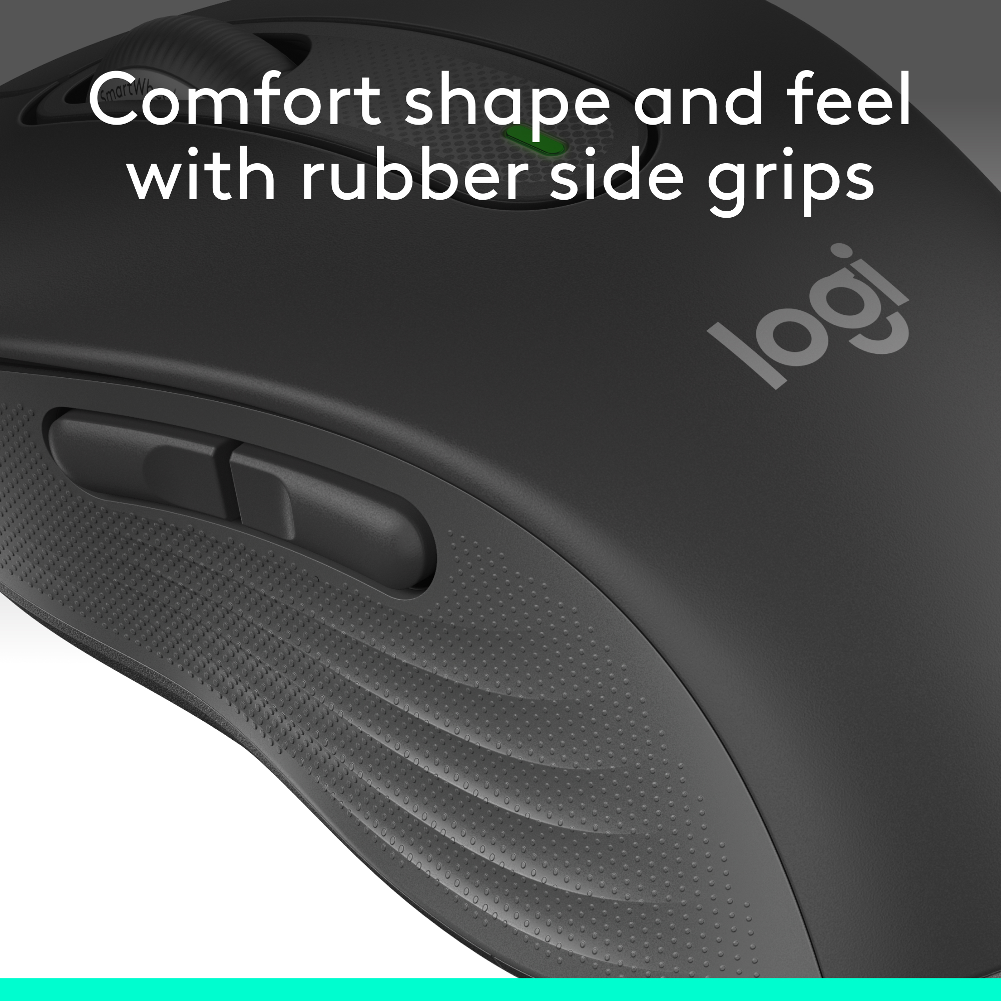 Logitech Signature M650 Wireless Mouse - For Small to Medium Sized Hands, 2-Year Battery, Silent Clicks, Customisable Side Buttons, Bluetooth, Multi-Device Compatibility. 