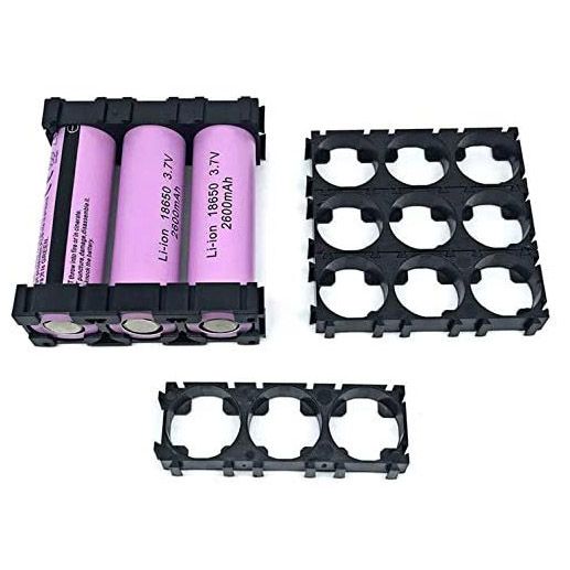 48Pcs 18650 Lithium Battery Cap Battery Pack Spacer Strong Plastic Holder Bracket Lego Style. 
