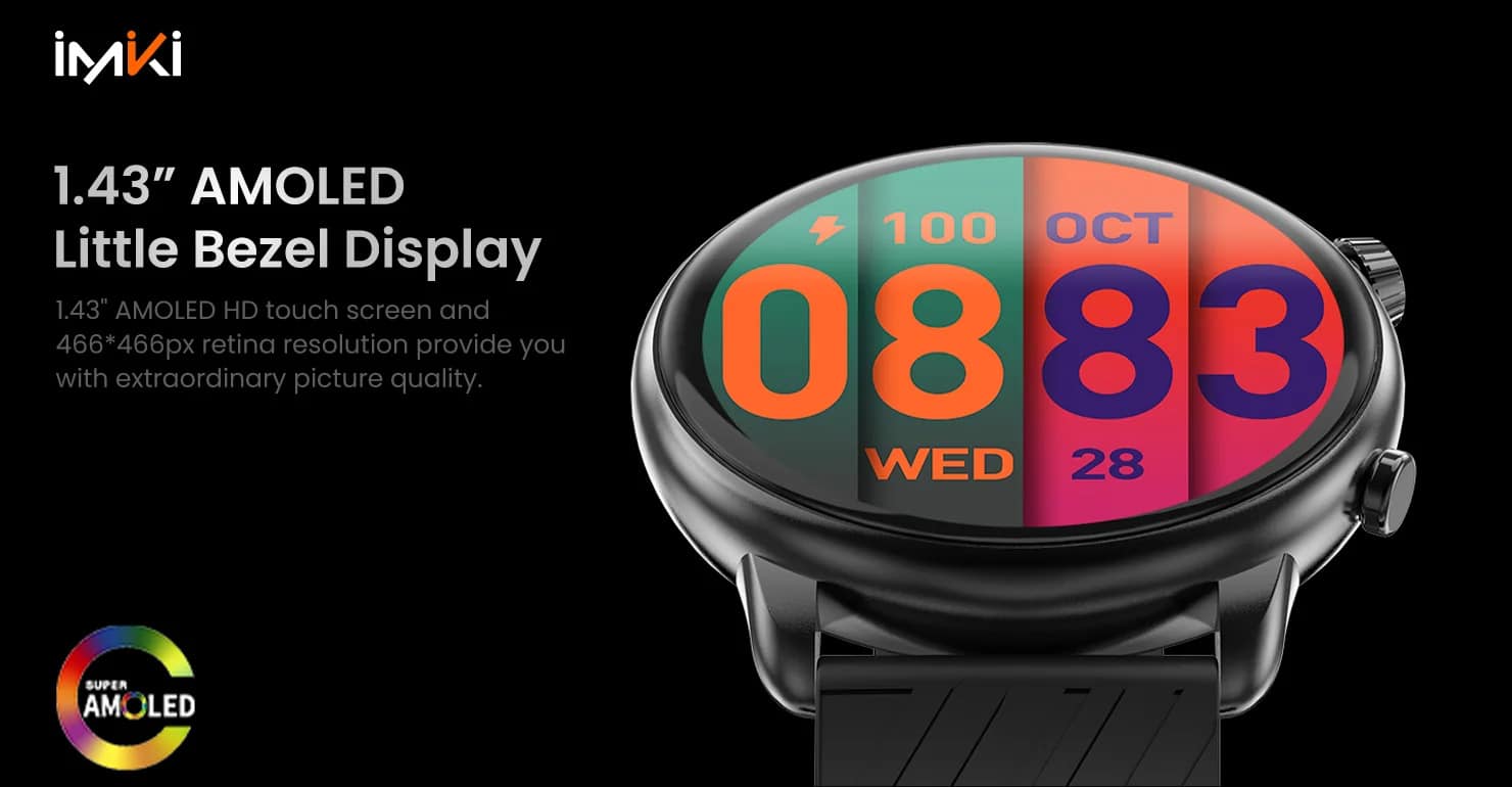 IMILAB IMIKI TG2 AMOLED Bluetooth Calling Smart Watch 6