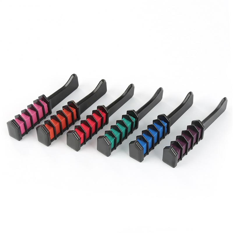 【DM bag factory Store】6 Colors Hair Dye Comb Temporary Hair Chalk Color Combs Dye Salon Kits Hairs Dyeing Styling Tools. 