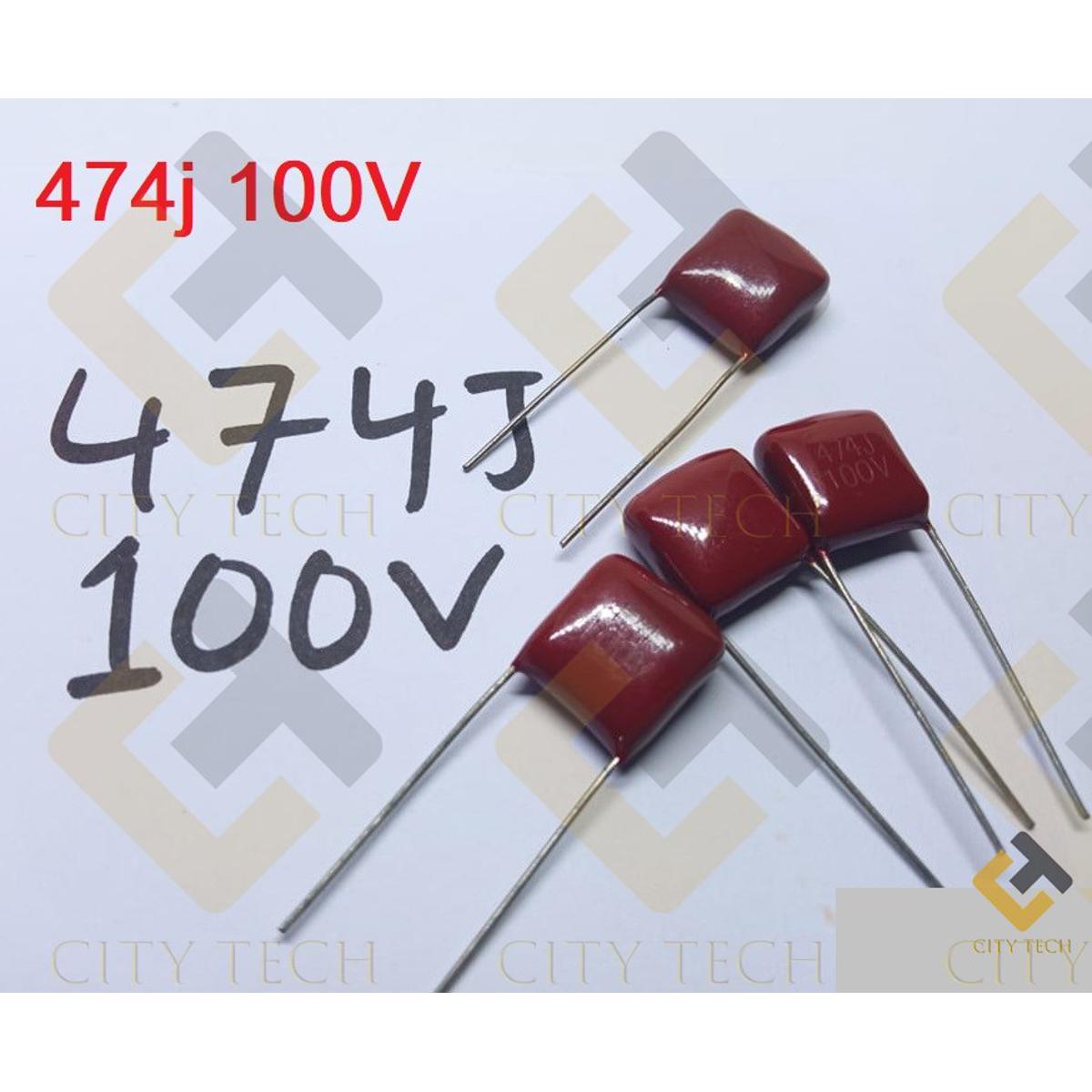 20Pcs-474j 100V Metallized 474j 100V Polypropylene Capacitor Mylar 470nF Polyester Film Capacitor Electrical Circuitry & Parts