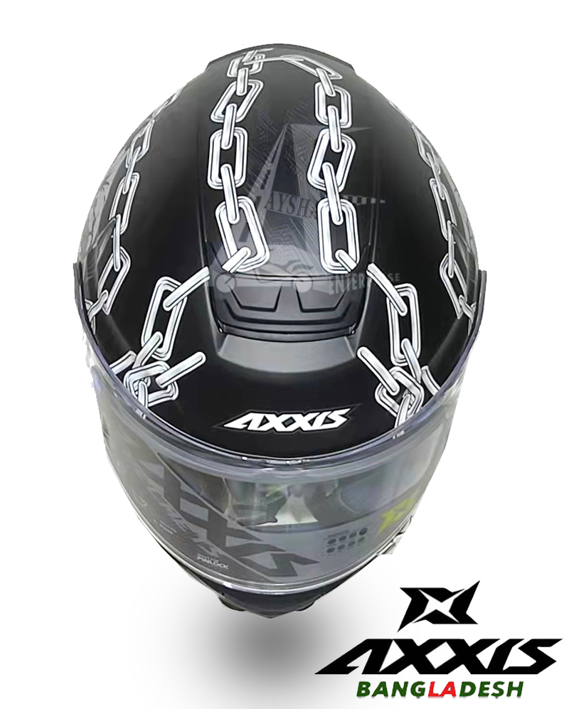 Full Face Axxis Eagle Cyber Bull A1 Matt White. 