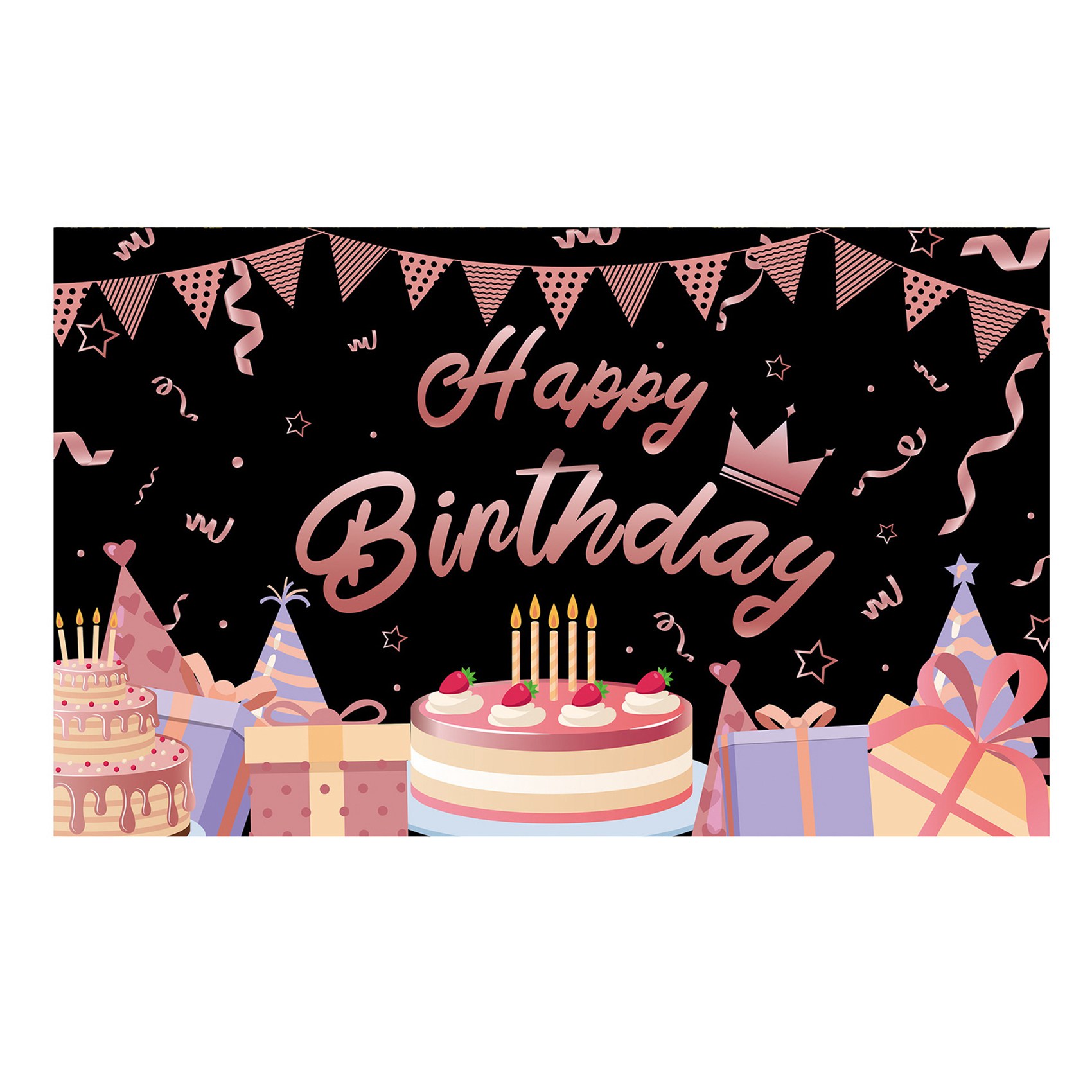 Birthday Party Decorations Backdrop and Door Banner for Girls Happy Birthday  Sign Poster Photography Party Decoration B: Buy Online at Best Prices in  Bangladesh 