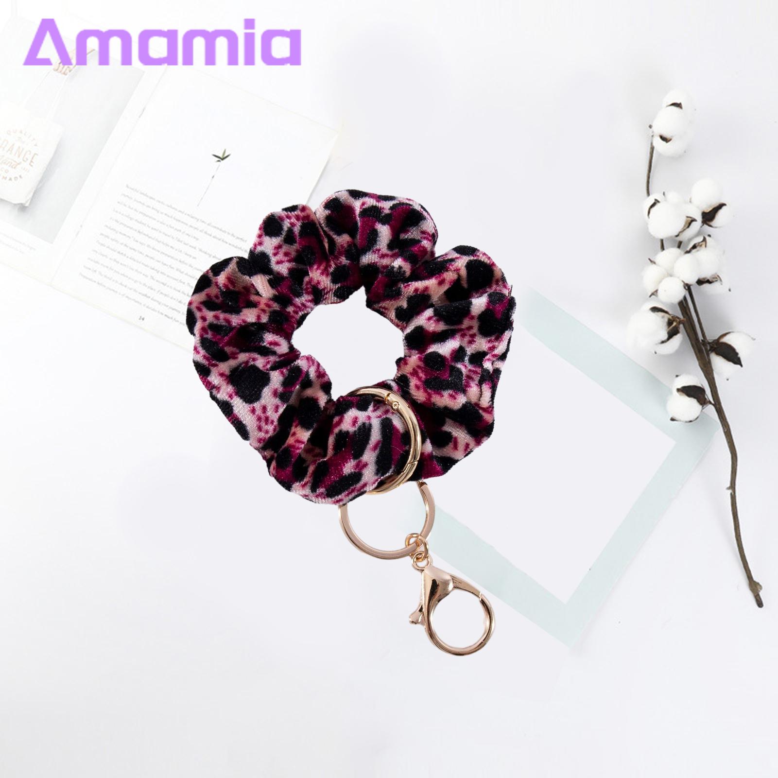 Amamia Scrunchie Wristlet Key Holder Portable Hair Tie Wrist Bracelet Keychain. 