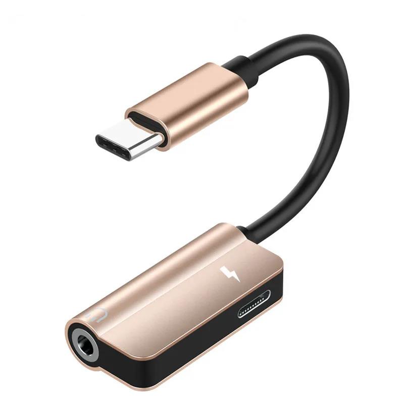 USB C DAC Adapter 2 In 1 Type C To 3.5 Earphone Adapter Audio Type-c To Earphone 3mm Jack AUX Usb C 3.5 for OPPO Usbc 3 5. 