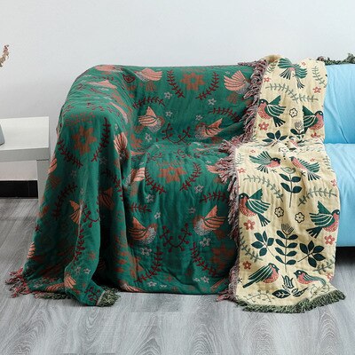 Bohemia Sofa Cover Throw Blanket All Season Geometry Dust Towel Blankets for Office Car Winter Bedspread. 