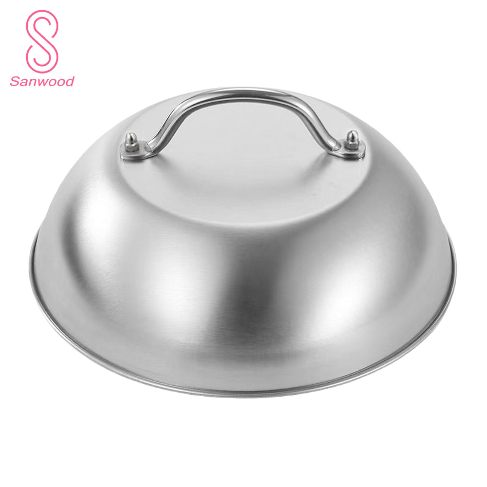 Cheese-melting Steak Cover Stainless Steel Pot Lid with Heat Concentration Handle Perfect for Even Cooking Cheese Melting Splatter Guard Griddle Accessory Buy Dishwasher Safe Pot Lid