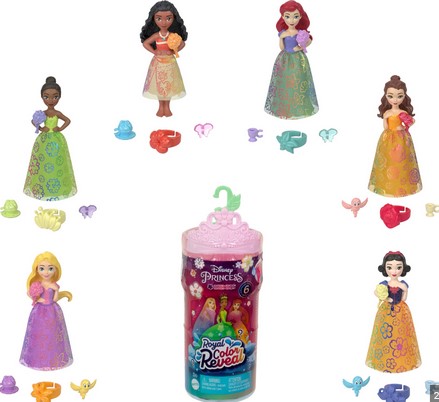 Disney Princess HMB69 Color Reveal Dolls With 6 Surprises. 
