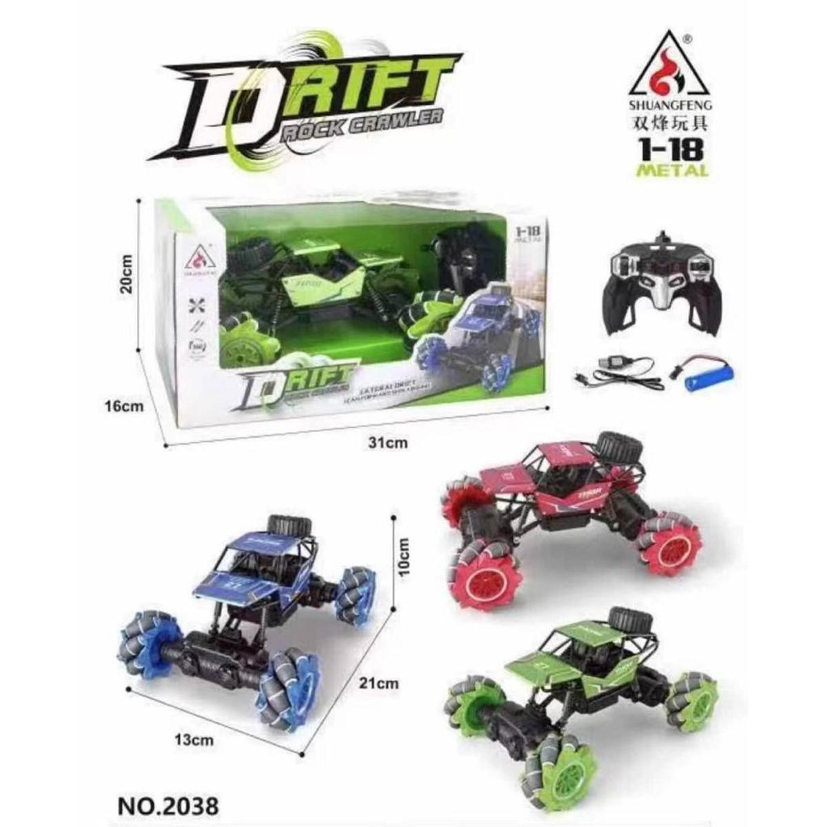 R/C Jeep Drift Rock Crawler RC Car model 2038 - Remote Control Racing Drifting Car 1 :18