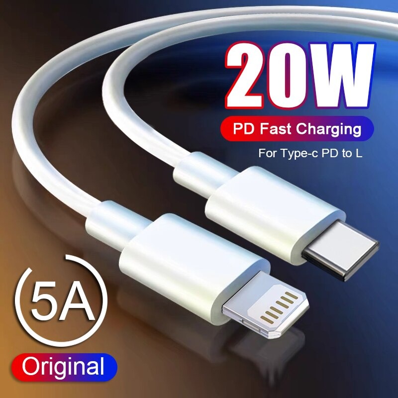 CASIFY PDC01 20W USB C To Lightning Fast Charging Cable PD Cable Type C to Lightning Cable 20Watt 1M White