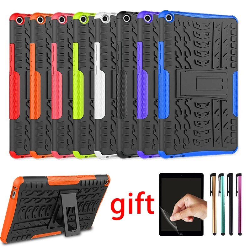 For Huawei MediaPad T3 8.0 case T3 8" huawei KOB-L09 KOB-W09 Tablet armor case Silicone TPU+PC Shockproof Stand Cover +Film+Pen. 
