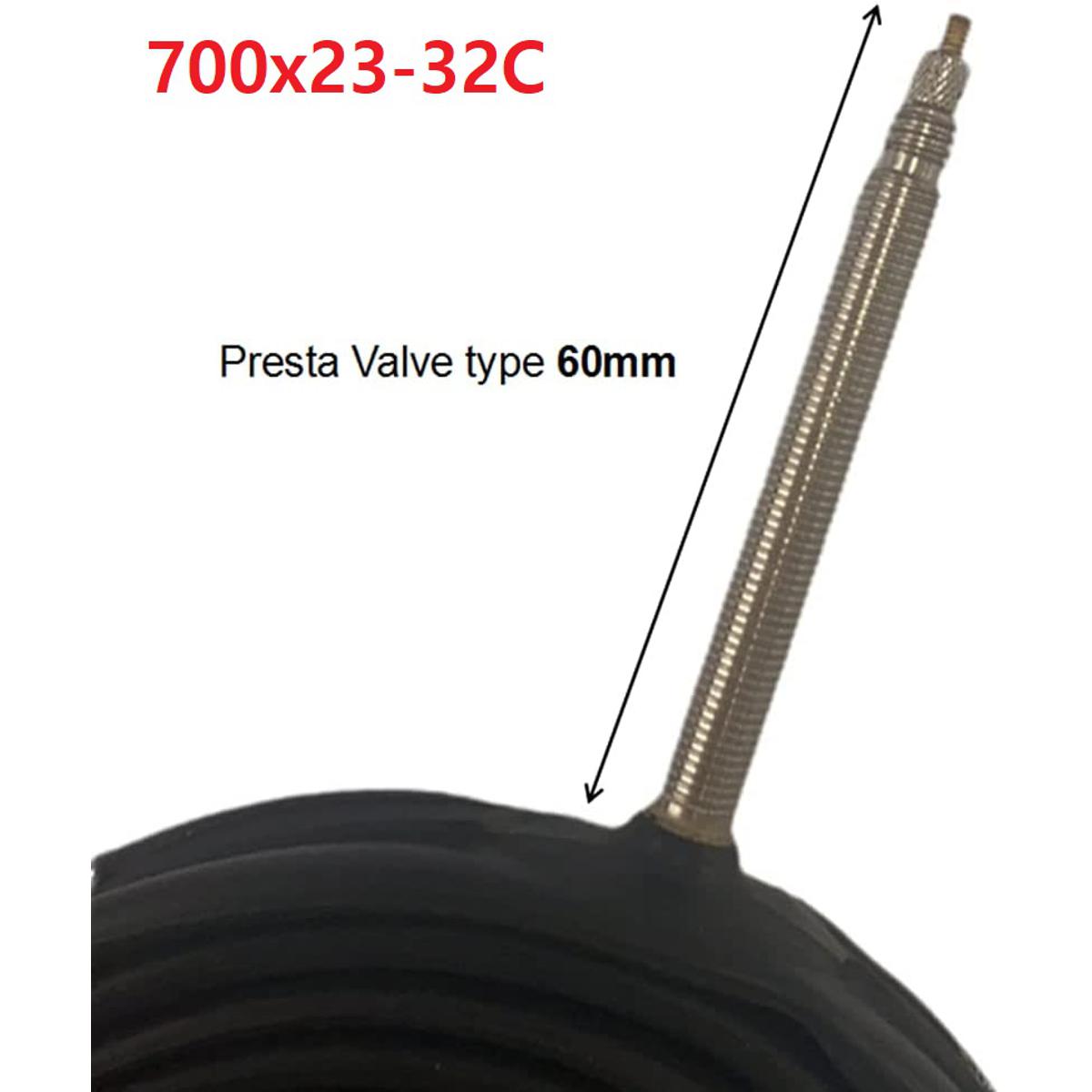 700cx23-32C Road Bike Replacement Inner Tubes Presta/Non Presta Valve 60/48mm for Road Bikes with Tire Size of 700c x 18,20, 23, and 32c