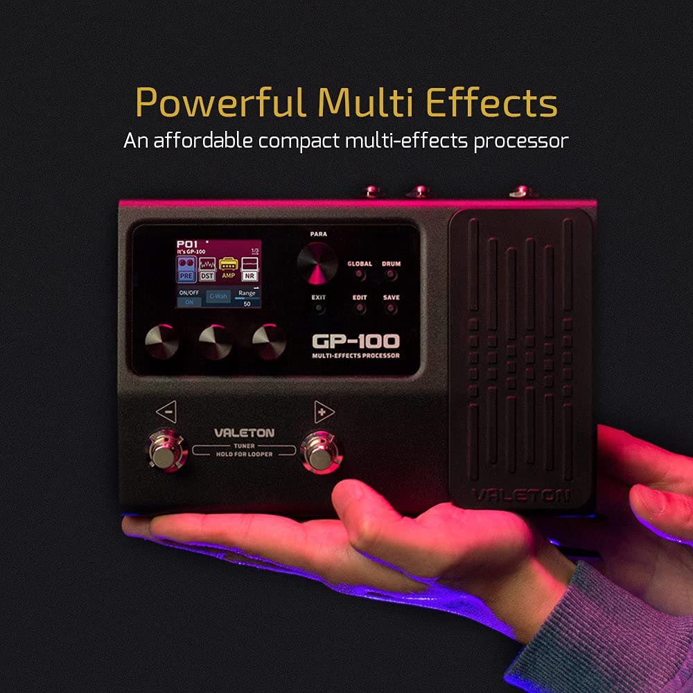 Valeton GP-100 Guitar Bass Amp Modeling IR Cabinets Simulation Multi Language Multi-Effects. 