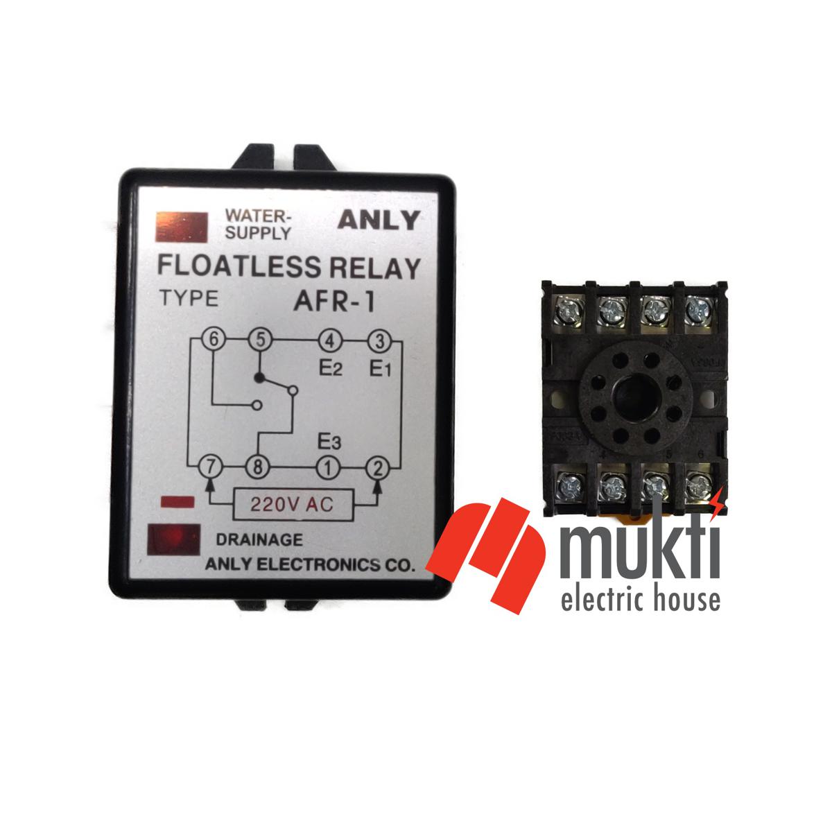 China Imported ANLY AFR-1 Floatless Relay with Base Water Supply Liquid Drainage Level Controller High Contact Capacity Switch
