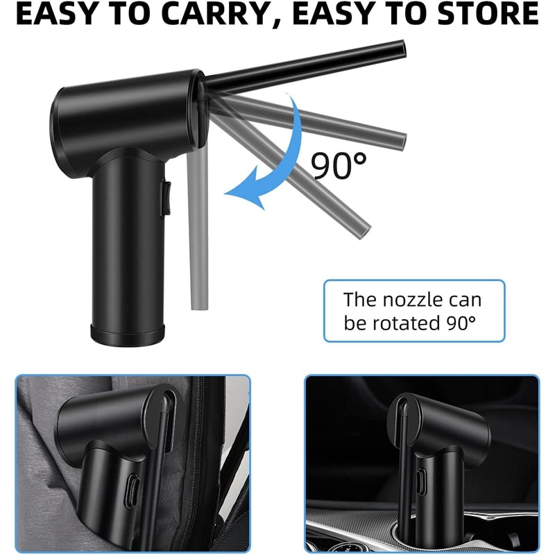 Compressed Air Can for Computers ,Electric Air Blower Computer Cleaning,Cordless Air Dust Cleaner for PC Keyboard Crumbs-Mixed Color. 